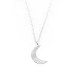 Silverpolished Crescent Moon Necklace