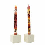Tall Hand Painted Candles - Pair - Halisi Design