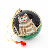 Handpainted Cat Ornaments, Set of 2