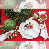 Hand Felted Christmas Napkin Rings, Set of Four
