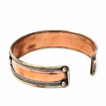 Copper and Brass Cuff Bracelet: Healing Shiva