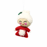 Hand Felted Christmas Ornament: Mrs. Claus