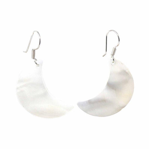 Mother of Pearl Crescent Moons Earrings