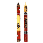 Tall Hand Painted Candles - Pair - Damisi Design