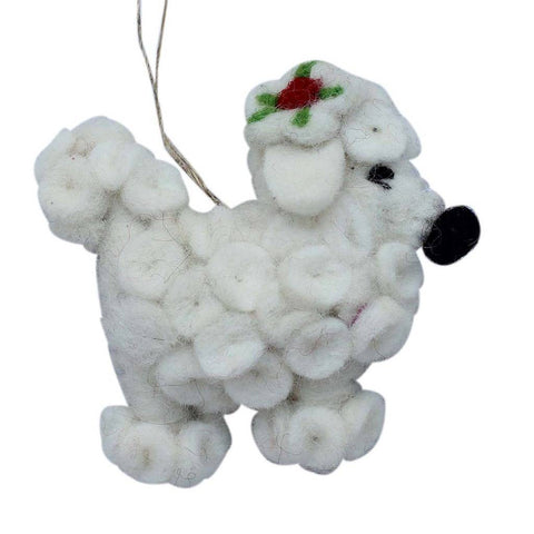 Poodle Felt Ornament