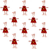 Set of 10 Dancing Girl Santa Pins