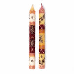Tall Hand Painted Candles - Pair - Halisi Design