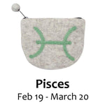 Felt Pisces Zodiac Coin Purse