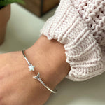 Star and Moon Cuff Bracelet