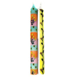 Tall Hand Painted Candles - Pair -Imbali Design