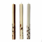 Tall Hand Painted Candles - Three in Box - Kiwanja Design