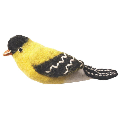 Felt Bird Garden Ornament - Goldfinch