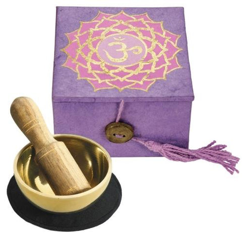 Mini Meditation Bowl Box: 2" Crown Chakra
