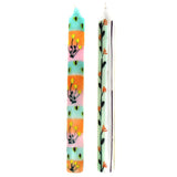 Tall Hand Painted Candles - Pair -Imbali Design