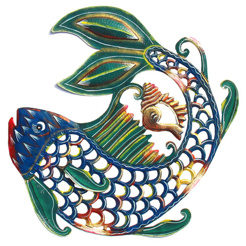 Painted Fish & Shell - 24"