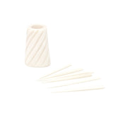 Hand-carved Cocktail Picks & Jar in Natural Bone