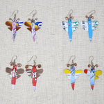 Recycled Tin Dragonfly Earrings