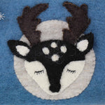 Felt Blue Stag Pouch