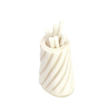 Hand-carved Cocktail Picks & Jar in Natural Bone