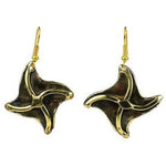 Brass Pinwheel Earrings