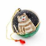 Handpainted Ornament Cat - Pack of 3