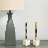 Hand Painted Candles in Kileo Design (pair of tapers)