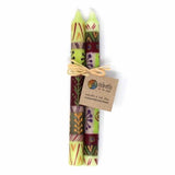 Hand Painted Candles in Kileo Design (pair of tapers)
