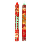 Hand Painted Candles in Owoduni Design (pair of tapers)