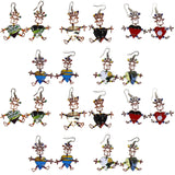 Set of 10 Dancing Heart Earrings in Various Colors
