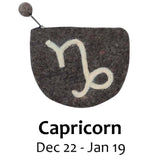 Felt Capricorn Zodiac Coin Purse