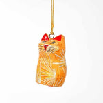 Handpainted Ornament Cat Figurine - Pack of 3