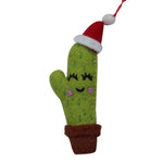 Santa Hat Cactus Felt Ornament
