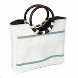 Upcycled White Tote Bag