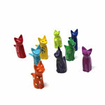 Soapstone Tiny Sitting Cats - Assorted Pack of 5 Colors