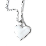 Corazon Blanco White Heart Pendant with Chain
