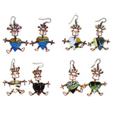 Set of 10 Dancing Heart Earrings in Various Colors