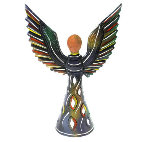 Hand Painted 9 Inch Standing Metal Angel