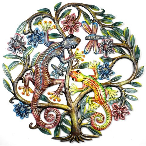 Painted Gecko Tree of Life - 24"