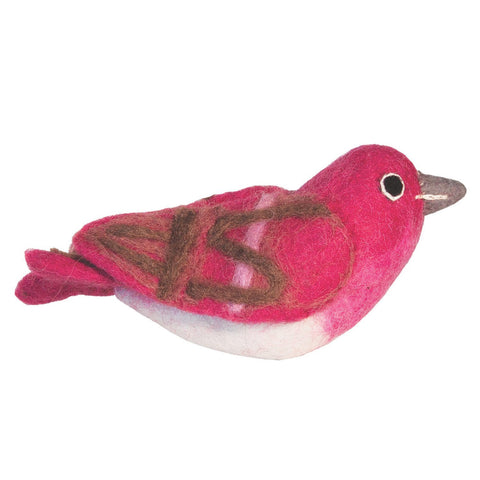 Felt Bird Garden Ornament - Purple Finch
